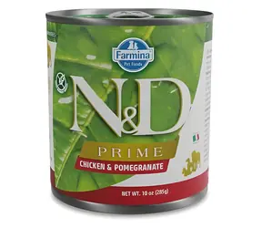 Farmina N&D Prime Dog Kuře & granátové jablko 285 g / Konzerva pro psy / bez obilovin / 98 % živočišných bílkovin