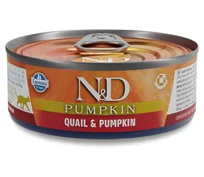 N&D Pumpkin Cat Quail & Pumpkin 70 g / Konzerva pro kočky / dospělé kočky / s dýní