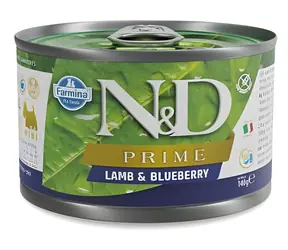 N&D Prime Dog Lamb & Blueberries Mini 140 g / Konzerva pro psy / dospělá malá plemena / bez obilovin