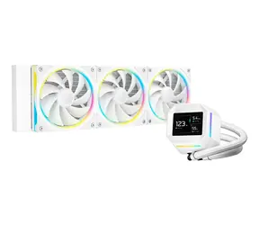 DEEPCOOL LM360 ARGB bílá / AIO vodní chladič CPU / 3x 120mm / 2.4" IPS displej / AMD + Intel