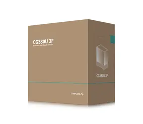 DeepCool CG380U 3F černá / Midi Tower / bez zdroje / temperované sklo / 2× USB-A 3.2 Gen2 / USB-C