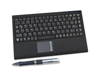 Keysonic ACK-540U+ (US) černá / Mini klávesnice / Touchpad / USB