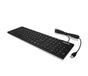 Keysonic KSK-8030 IN černá / Průmyslová klávesnice / USB / 105 kláves / švýcarské rozložení