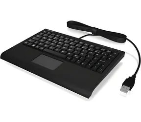 Keysonic ACK-3410 US černá / Mini klávesnice / Touchpad / USB / 80 kláves