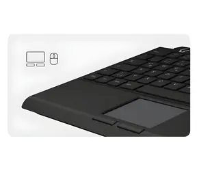 Keysonic KSK-5210ELU černá / Mini klávesnice / Touchpad / USB / LED podsvícení / DE