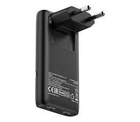 Verbatim GaN Fold 'n' Go 65W černá / Cestovní adaptér / 2x USB-C / PD 3.0