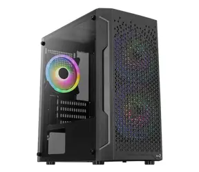 Aerocool Trinity Mini černá / PC skříň / Micro ATX / Mini-ITX / 2x USB-A 3.0 / 1x USB-A 2.0 / 3x FRGB / bez zdroje
