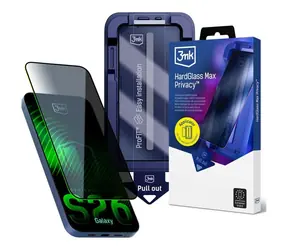 3mk HardGlass Max Privacy FrameFit / Ochranné sklo / Samsung Galaxy S26 / 9H / Privacy filtr 28°