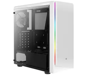 AeroCool Rift bílá / PC skříň / Midi Tower / ATX / bez zdroje / RGB / průhledná bočnice