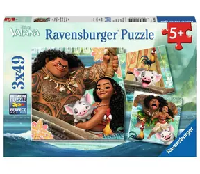 RAVENSBURGER Puzzle Disney: Odvážná Vaiana / Cesta za dobrodružstvím / 3x49 dílků / od 5 let