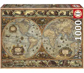 EDUCA Puzzle Historická mapa světa / 1000 dílků