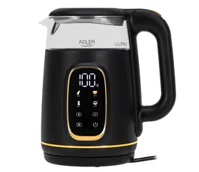 Adler AD 1305 černo-zlatá / Rychlovarná konvice / 2200 W / 1.7 L / sklo