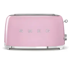 SMEG TSF02PKEU růžová / Topinkovač / 1500 W / 2 sloty / 4 topinky / 6 stupňů opečení