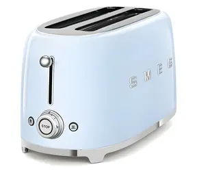 Smeg TSF02PBEU modrá / Topinkovač / 1500 W / 2 sloty / 4 topinky / 6 stupňů opečení