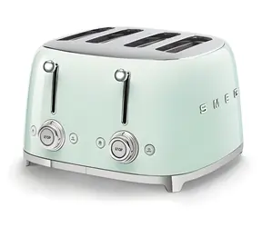 Smeg TSF03PGEU zelená / Topinkovač / 2000 W / 4 sloty / 4 topinky / 6 stupňů opečení