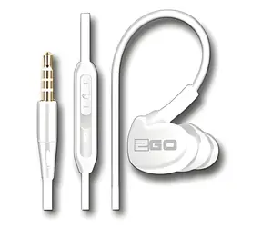 2GO Active 1 bílá / Sportovní sluchátka s mikrofonem / 3,5 mm jack / 1,2 m