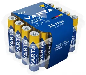 Varta Longlife Power Baterie AAA 24 ks / 1.5V / alkalická / v boxu