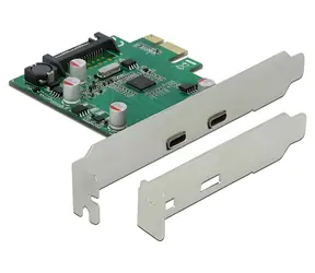 Delock PCI Express x1 / Karta PCI Express / 2x USB Type-C / USB 3.2 Gen 1 / low profile