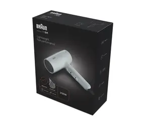 Braun BRHD211E šedá / Fén na vlasy / 2100 W / studený vzduch / 3 rychlosti