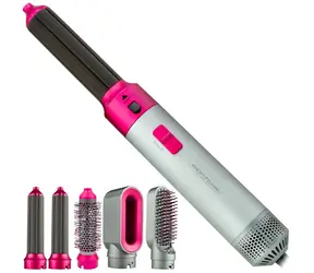 ProfiCare HAS 3132 P šedá/růžová / Multifunkční kulma na vlasy / 5 nástavců / 1000W