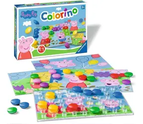Ravensburger Colorino Prasátko Peppa / Mozaika / výuka barev / 40 knoflíků