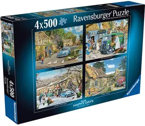 Ravensburger Puzzle Happy Days č. 9: Vesnický život / 4x500 dílků / od 12 let