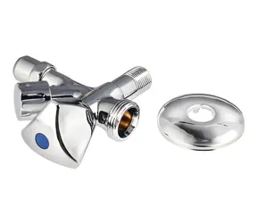 Xavax rohový ventil s přípojkou pro spotřebiče / Rohový ventil / 1/2" přívod vody / 3/4" spotřebič / chromovaný