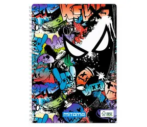Mitama Fantasy colours skate / Sešit spirálový / A4+ / linkovaný / 60 listů