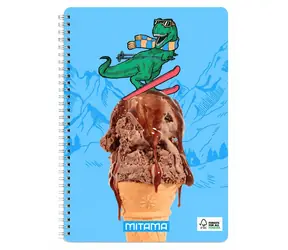 Mitama Fantasy colours Dino / Sešit spirálový / A4+ / linkovaný / 60 listů / 80 g/m2