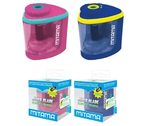 Mitama 62899A růžová / Elektrické ořezávátko / 1 otvor / manuální režim / náhradní břity v balení