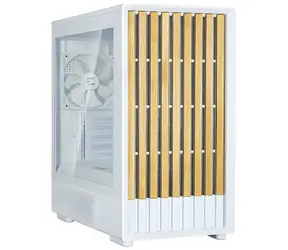Zalman P10 Namu bílá / PC skříň / Mini Tower / 3x 120 mm fan / USB-A 3.0 / USB-C / dřevěné doplňky / bez zdroje