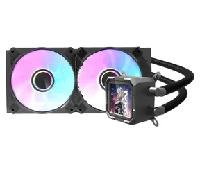 darkFlash DV240S černá / AiO chladič CPU / 2x 120 mm / ARGB podsvícení / 800-1800 RPM / 30 dB / Intel + AMD