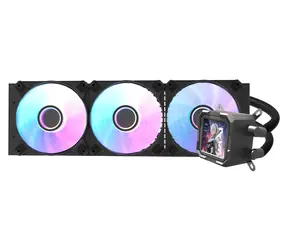 darkFlash DV360S černá / AiO chladič CPU / 3x 120 mm / ARGB podsvícení / LCD displej / 800-1800 RPM / 30 dB
