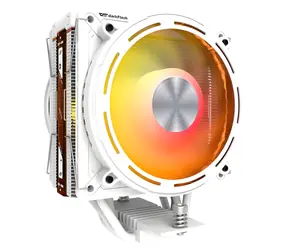 darkFlash E400 Plus bílá / Chladič CPU / 2x 120 mm / ARGB / TDP 235 W / Intel + AMD