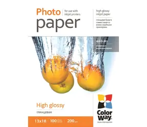 Colorway Fotopapír / Vysoce lesklý / 13x18 cm / 200 g/m2 / 100 listů