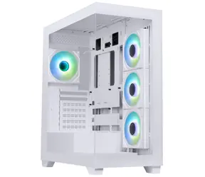 BitFenix CETO bílá / PC skříň / ATX / 4x 120 mm ARGB / 2x USB 3.0 / USB-C / bez zdroje / průhledná bočnice