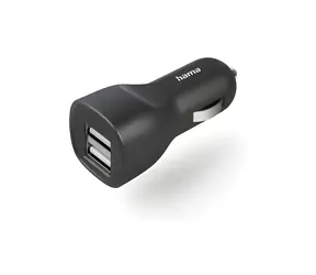 Hama autonabíječka černá / Nabíječka do vozidla / 2× USB-A / 12 W / 2,4 A