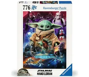 RAVENSBURGER Puzzle Star Wars Mandalorian: Groguho cesta / 776 dílků / 61 × 81 cm