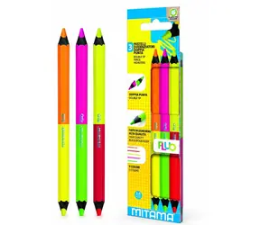 Mitama NEON JUMBO / Pastelky / oboustranné / 5 neonových barev / 3 ks