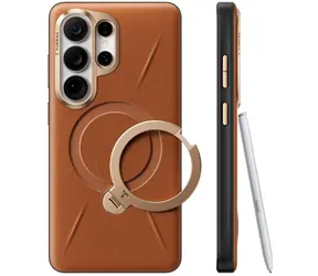 Torras Ostand Q3 VegSkin jantarově hnědá / Ochranný kryt / Samsung Galaxy S26 Ultra / stojánek 360°