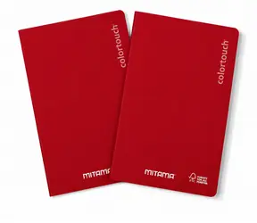 Mitama Color Touch červená / Sešit / A4 / 40+2 listů / linkovaný s okrajem