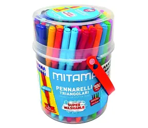Mitama 62876 / Fixy omyvatelné / 100 ks / 30 barev / 3 mm / trojhranné
