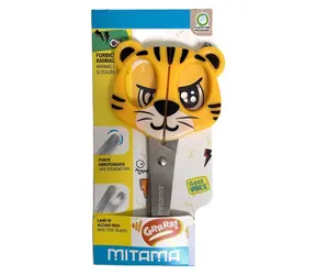 Mitama Animal Fantasy tygr / Dětské nůžky / 13 cm / zaoblené čepele