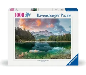 Ravensburger Puzzle Zugspitze u jezera Eibsee / 1000 dílků / od 14 let