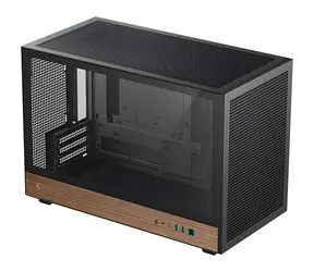 DEEPCOOL CH260 Wood černá / Počítačová skříň / mATX / Průhledná bočnice / bez zdroje