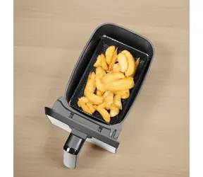 Xavax košík do horkovzdušné fritézy černý / Košík do fritézy / 12,5×20×3 cm / nepřilnavý povrch / do 260 °C