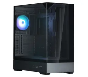 Zalman P40 Prism černá / Počítačová skříň / 1x 120mm ARGB / 2x USB 3.2 Gen2 / 1x USB-C / bez zdroje / průhledná bočnice