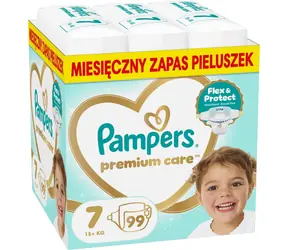 Pampers Premium Care 15+ kg (99 ks) / Pleny / Velikost 7 (15+ kg)