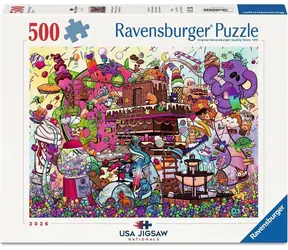 Ravensburger Puzzle Sladké hřiště / 500 dílků / USA Jigsaw Nationals 2026