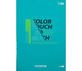 Mitama Color Touch tyrkysová / Sešit / A4+ / Linkovaný / 52+2 listů